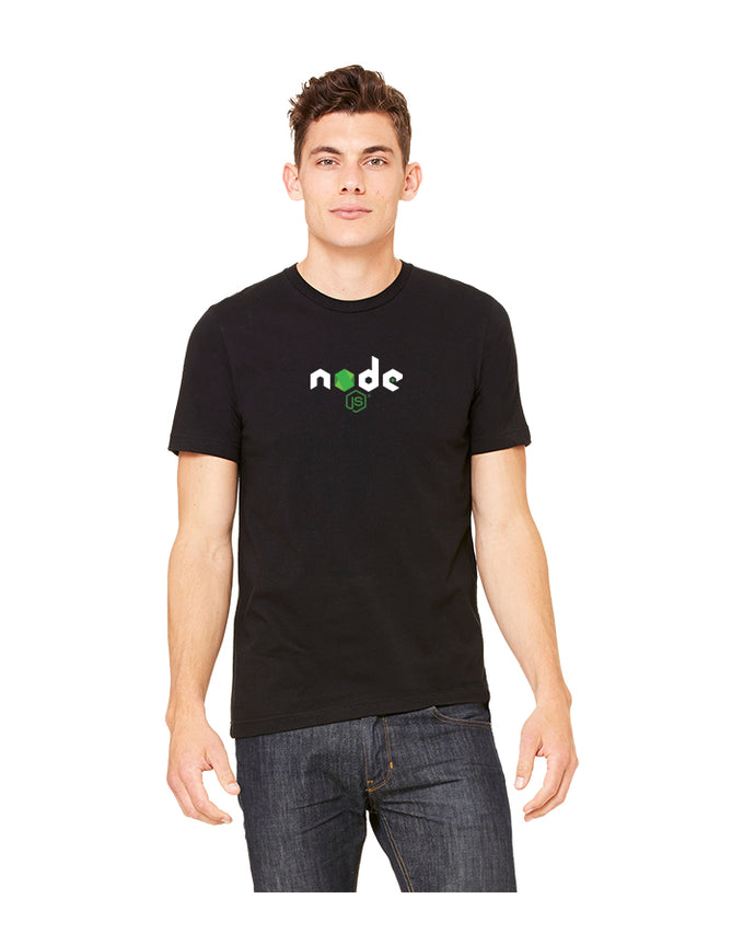 Node.js Basic Fine Jersey Tee in Black (Straight Fit)