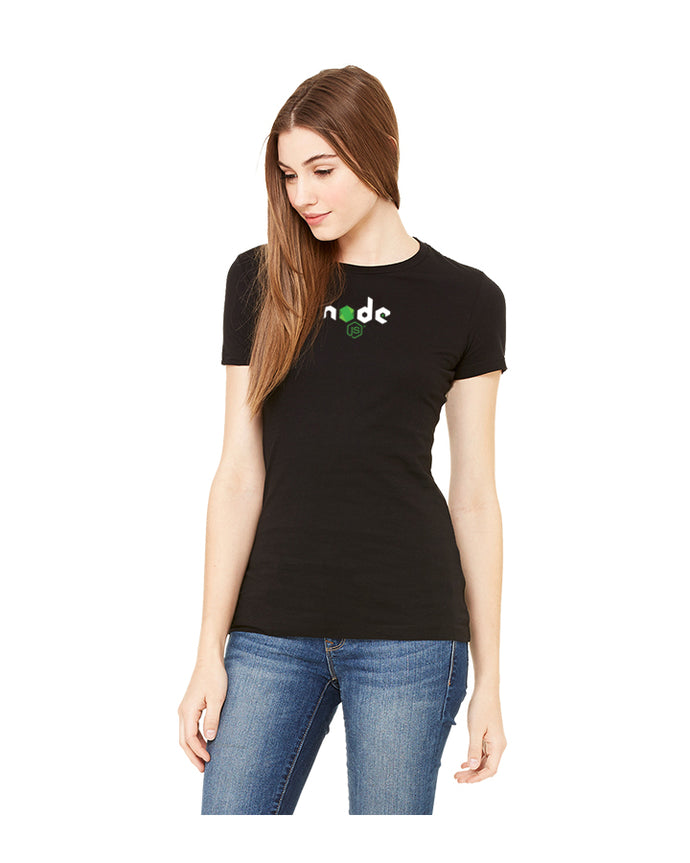 Node.js Basic Fine Jersey Tee in Black (Fitted)